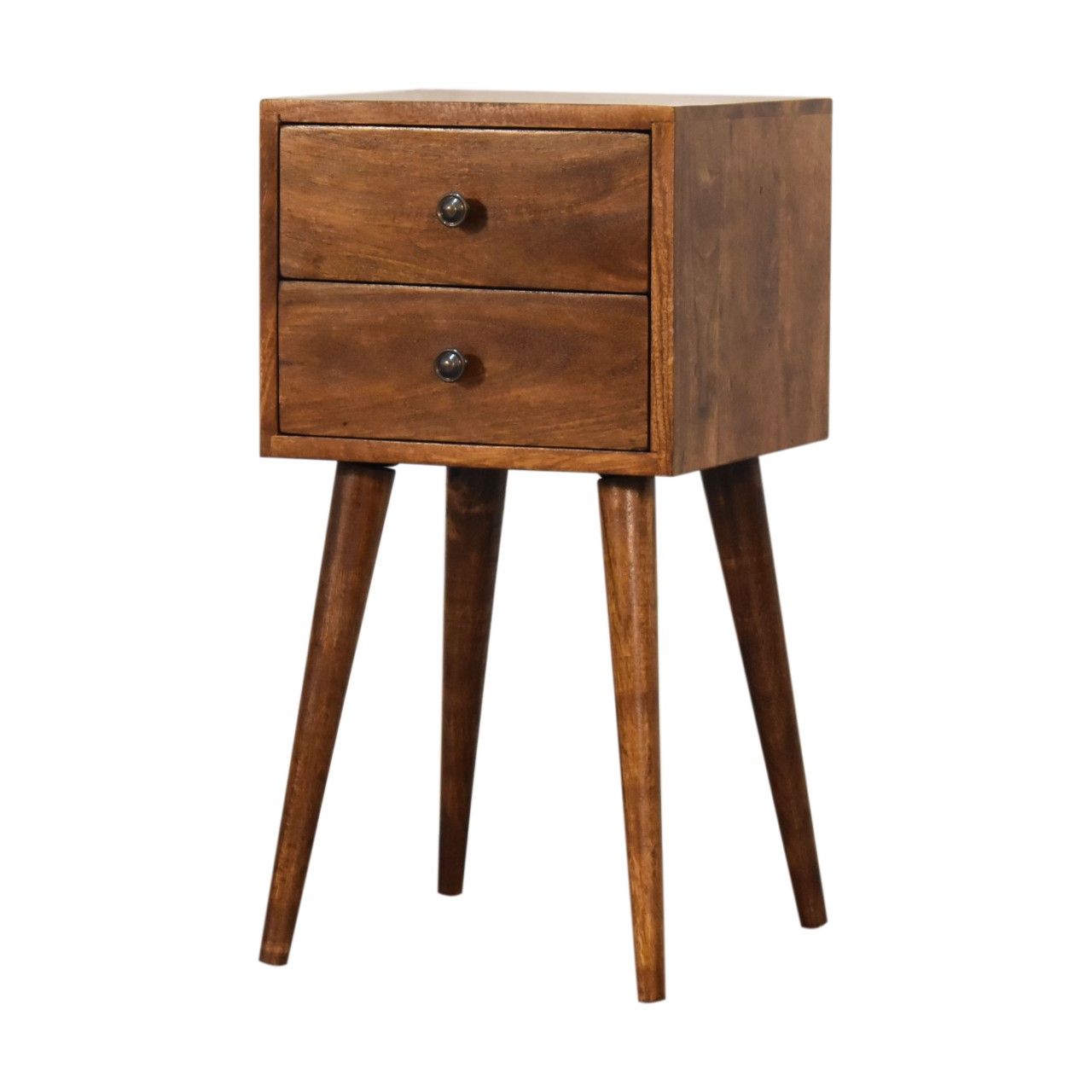 Mini 2 Drawer Chestnut Bedside 2 Mini 2 Drawer Chestnut Bedside - Image 2