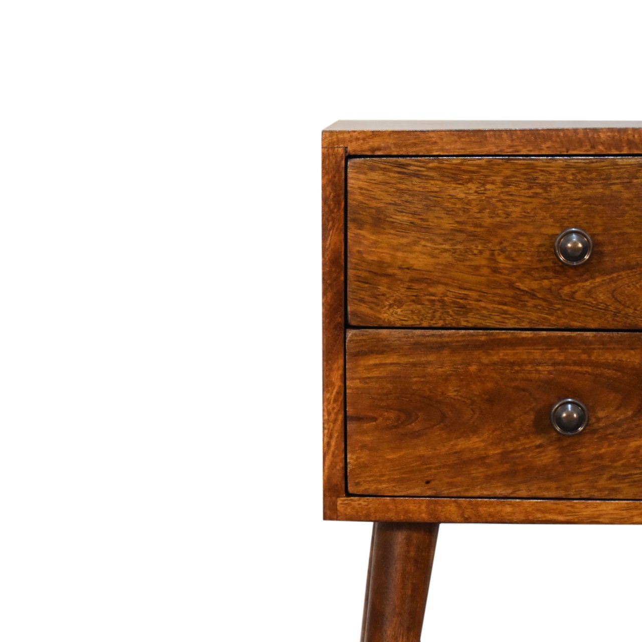 Mini 2 Drawer Chestnut Bedside 4 Mini 2 Drawer Chestnut Bedside - Image 4