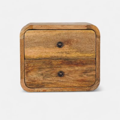 Mini Curve Oak-ish Floating Bedside