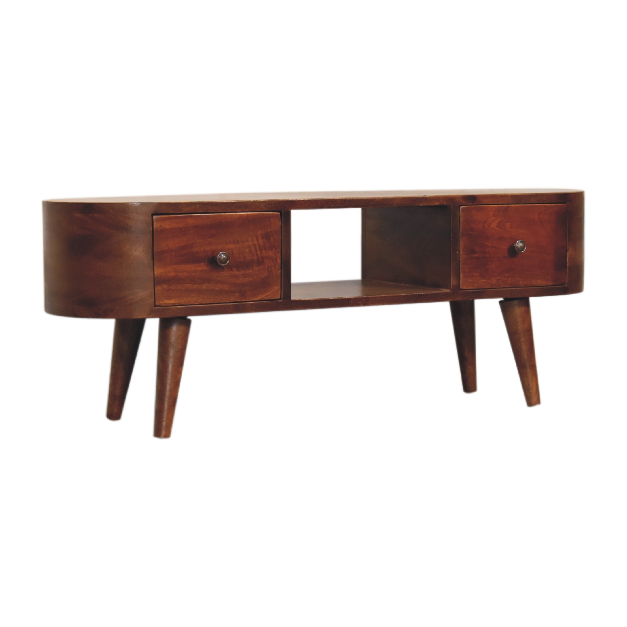 Chestnut Round Open Media Unit 2 Chestnut Round Open Media Unit - Image 2