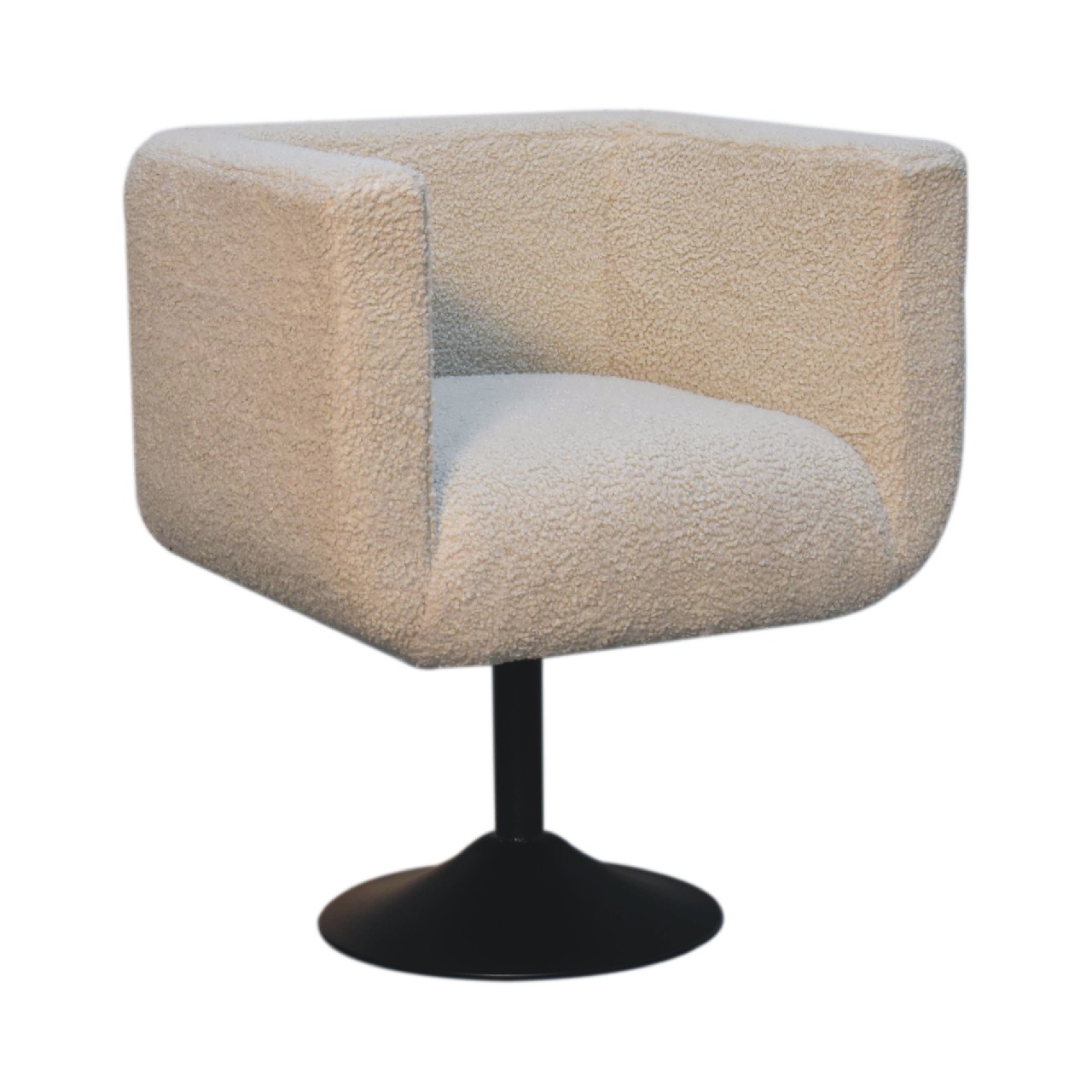 Cream Boucle Swivel Chair 2 Cream Boucle Swivel Chair - Image 2