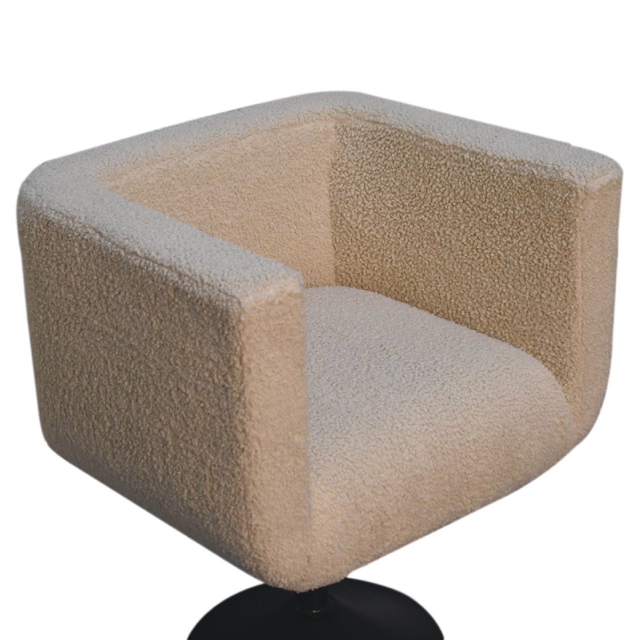 Cream Boucle Swivel Chair 6 Cream Boucle Swivel Chair - Image 6