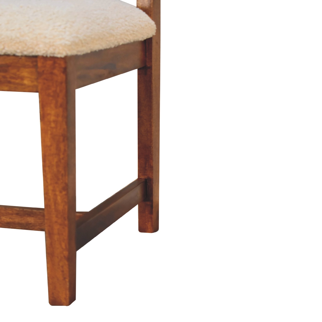 Cream Boucle Rattan Chair 6 Cream Boucle Rattan Chair - Image 6