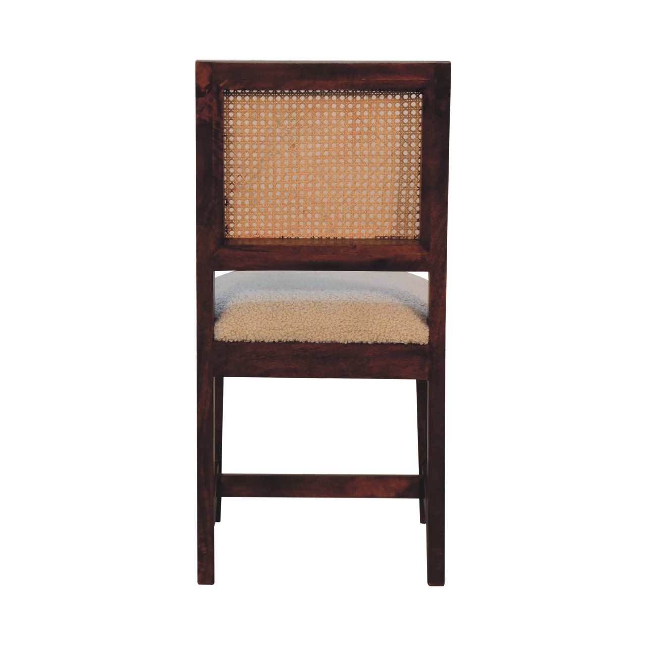 Cream Boucle Rattan Chair 9 Cream Boucle Rattan Chair - Image 9