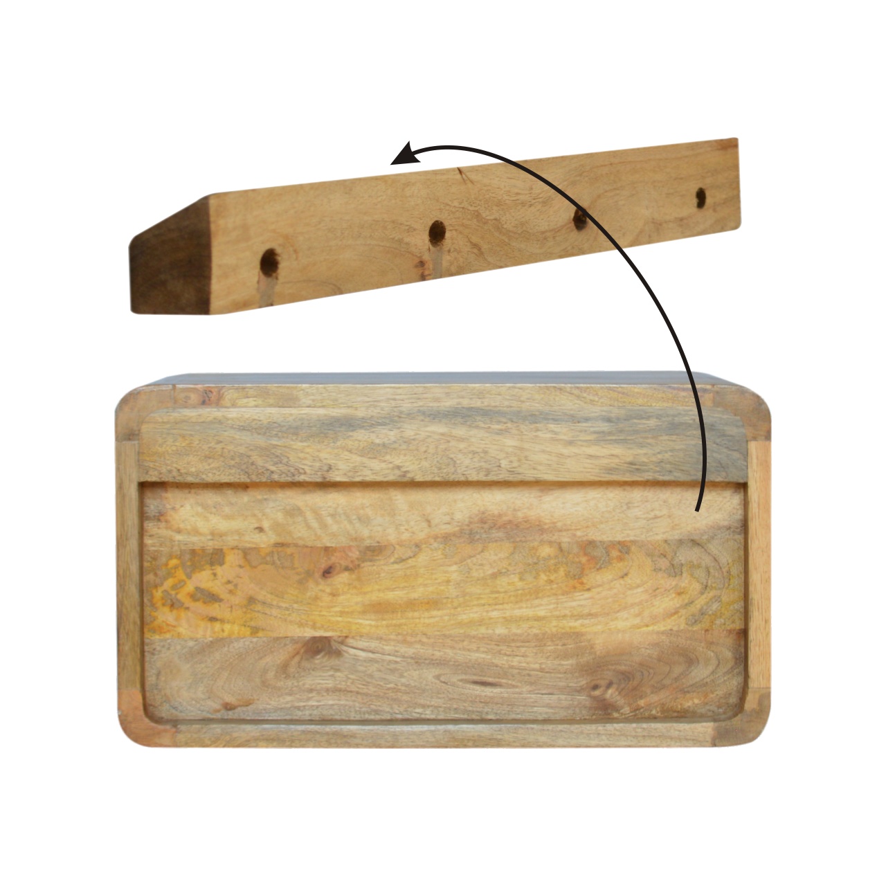 Floating Curve Open Slot Bedside 7 Floating Curve Open Slot Bedside - Image 7