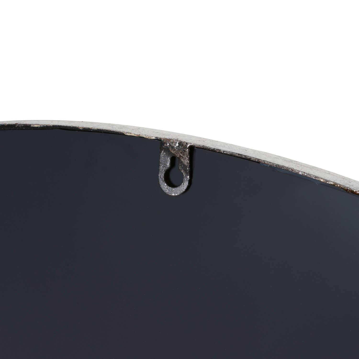 Silver Foil Large Circular Metal Wall Mirror 3 Silver Foil Large Circular Metal Wall Mirror - Image 3