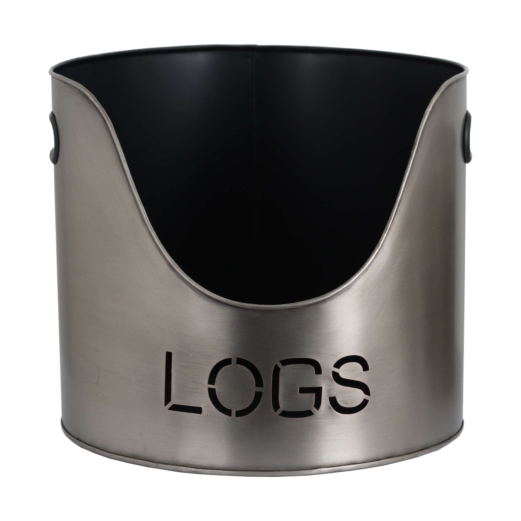 Pewter Finish Logs And Kindling Buckets & Matchstick Holder 2 Pewter Finish Logs And Kindling Buckets & Matchstick Holder - Image 2