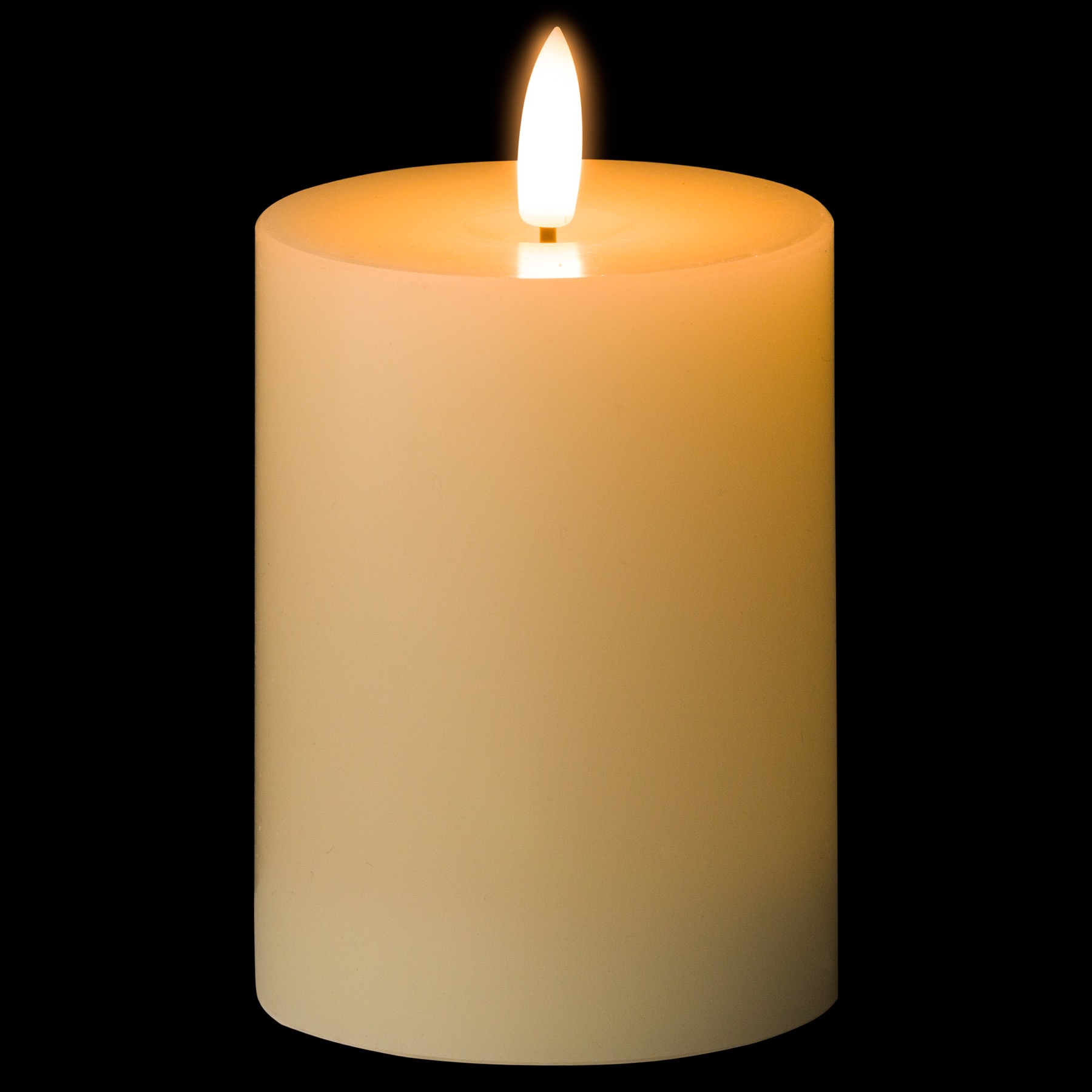 Luxe Collection Natural Glow 3 x 4 LED Cream Wax Candle 2 Luxe Collection Natural Glow 3 x 4 LED Cream Wax Candle - Image 2