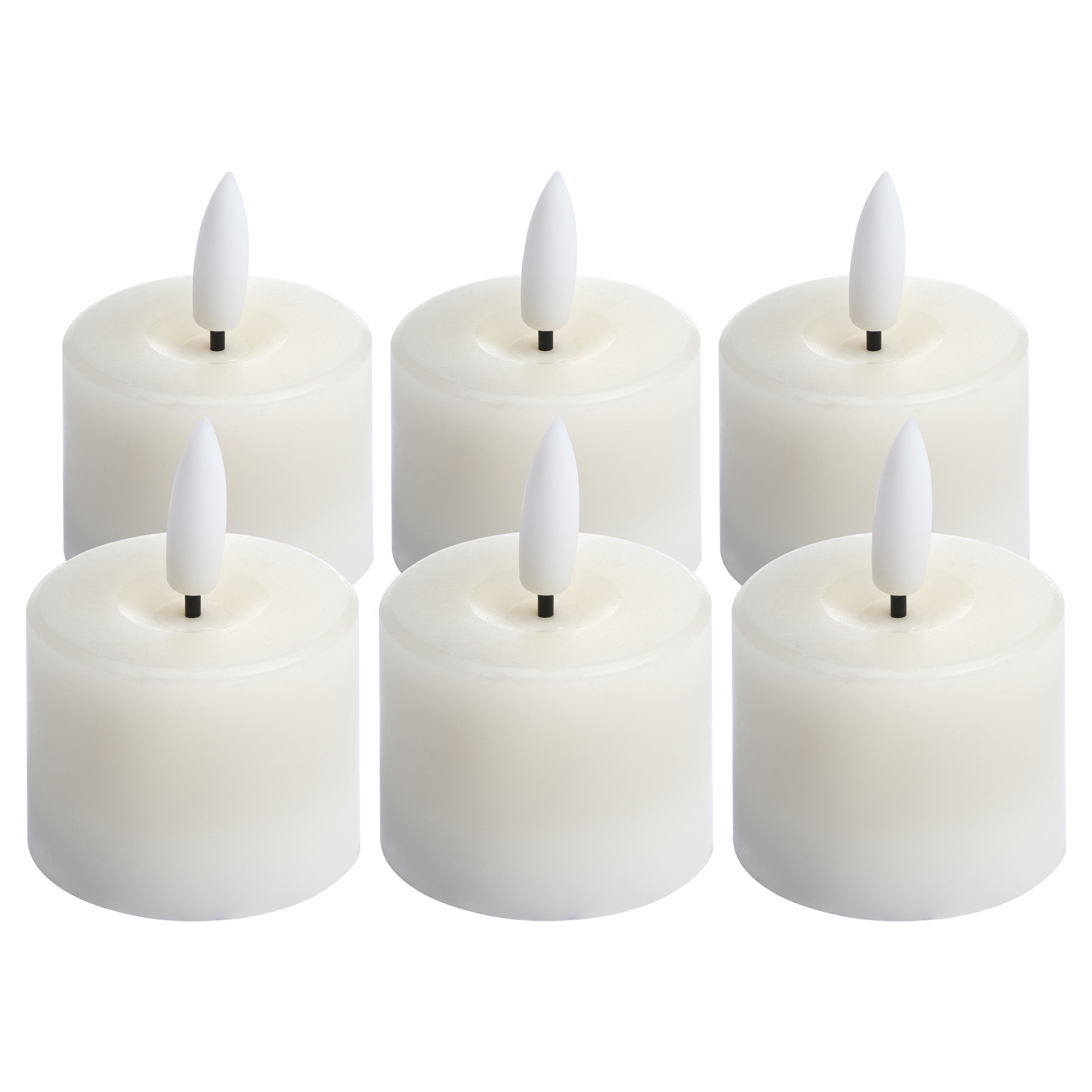 Luxe Collection Set Of 6 Natural Glow Led Tealight Candles Luxe Collection Set Of 6 Natural Glow Led Tealight Candles