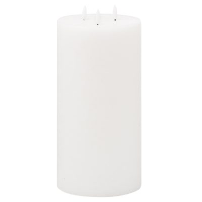 Luxe Collection Natural Glow 6×12 LED White Wax Candle