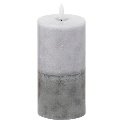 Luxe Collection Natural Glow 3×6 Stone LED Wax Candle