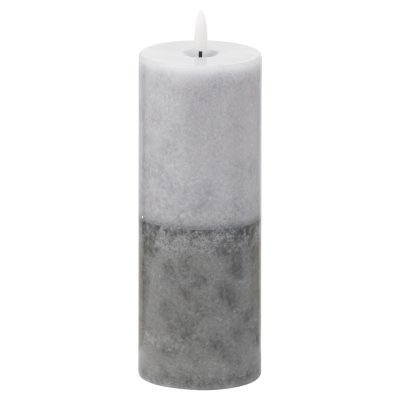 Luxe Collection Natural Glow 3×8 Stone LED Wax Candle