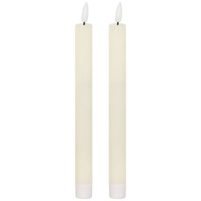 Luxe Collection Natural Glow S/ 2 Ivory LED Dinner Candles