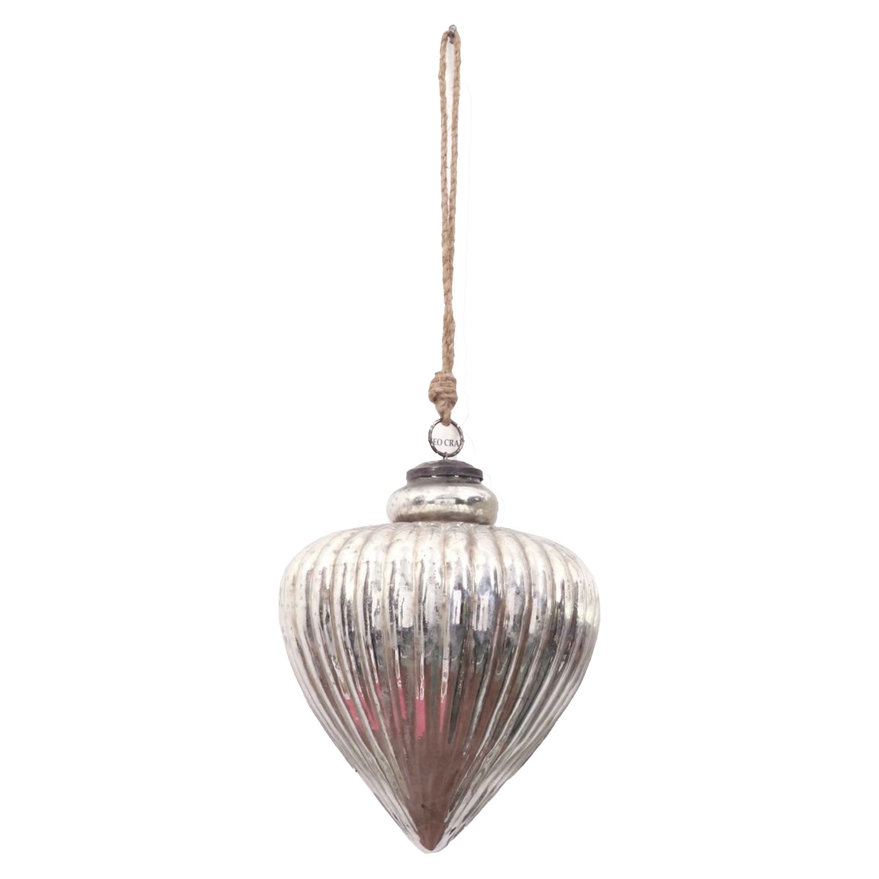 The Noel Collection Antique Silver Large Vallupe Bauble The Noel Collection Antique Silver Large Vallupe Bauble
