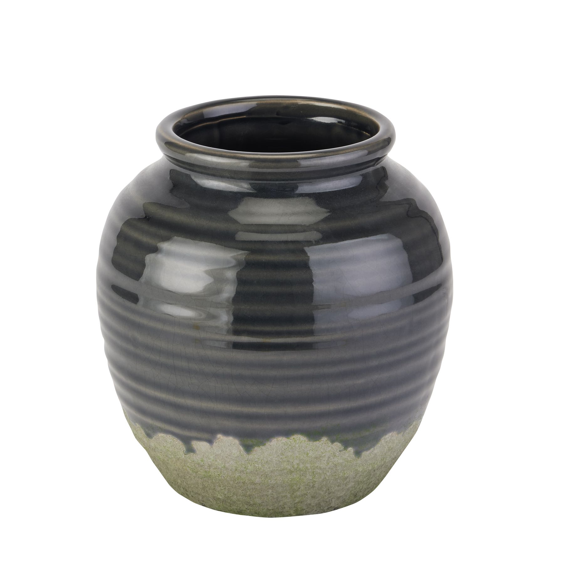 Seville Collection Navy Squat Vase Seville Collection Navy Squat Vase