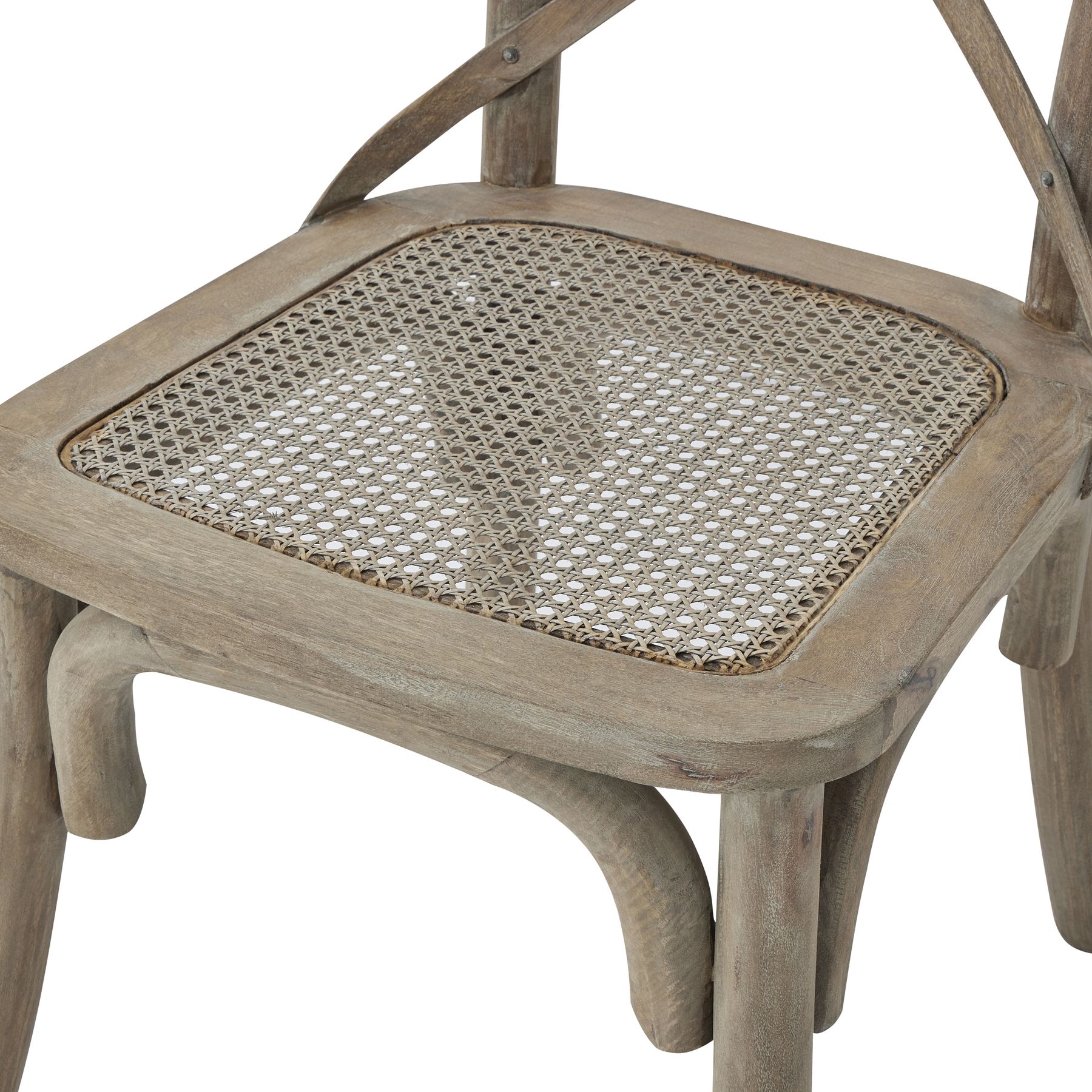 Copgrove Collection Cross Back Chair With Rush Seat 3 Copgrove Collection Cross Back Chair With Rush Seat - Image 3