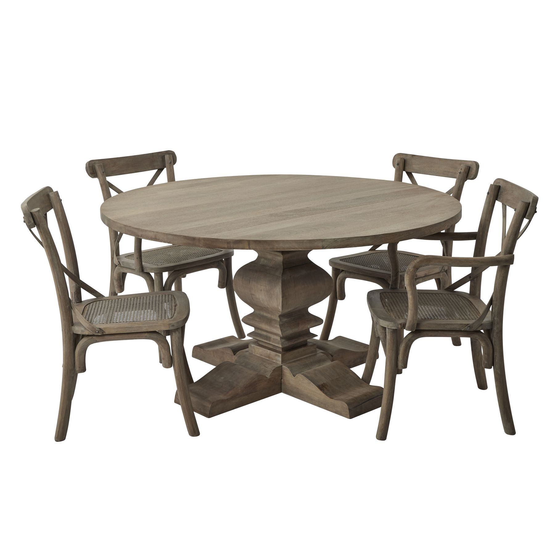 Copgrove Collection Cross Back Chair With Rush Seat 4 Copgrove Collection Cross Back Chair With Rush Seat - Image 4
