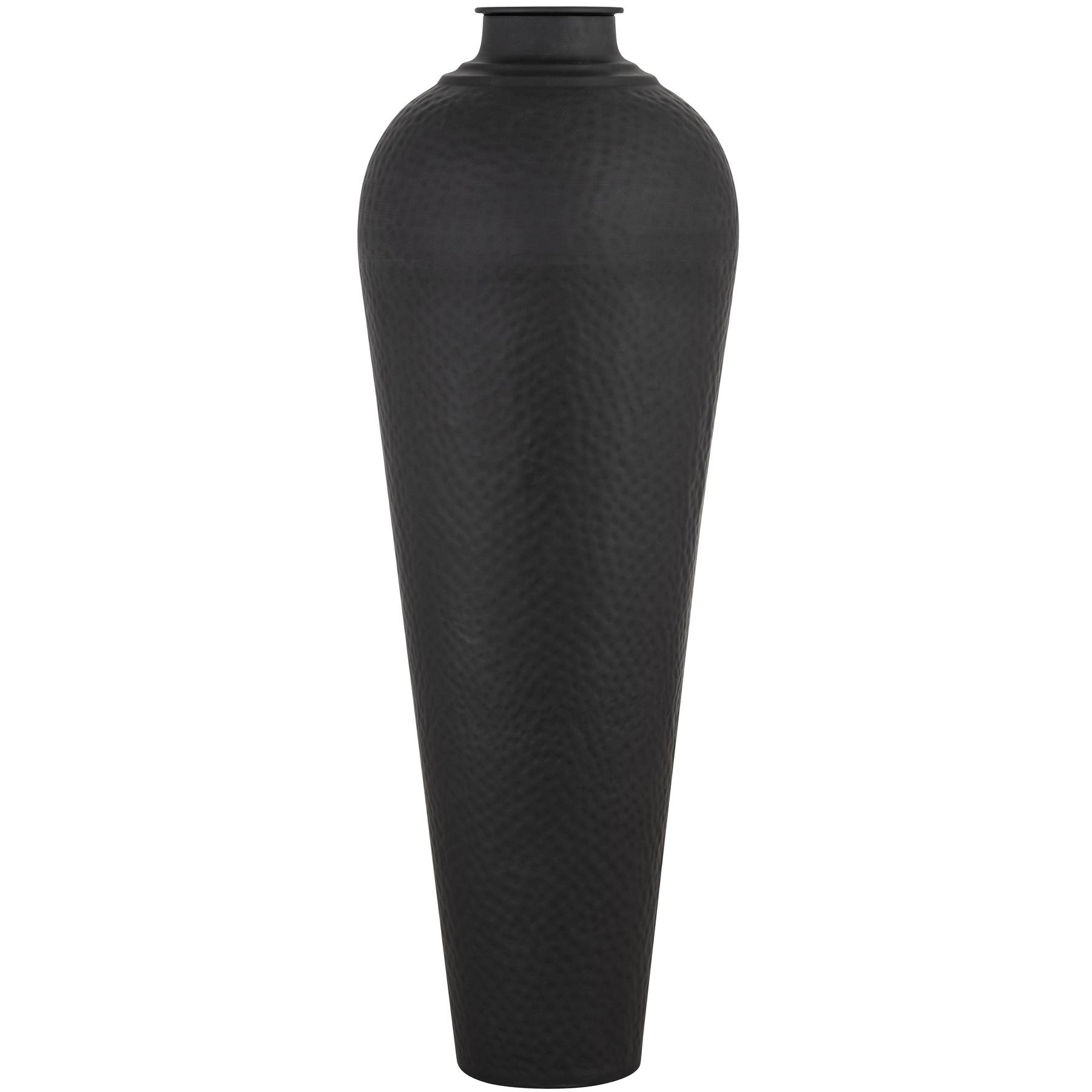 Matt Black Large Hammered Vase With Lid 3 Matt Black Large Hammered Vase With Lid - Image 3