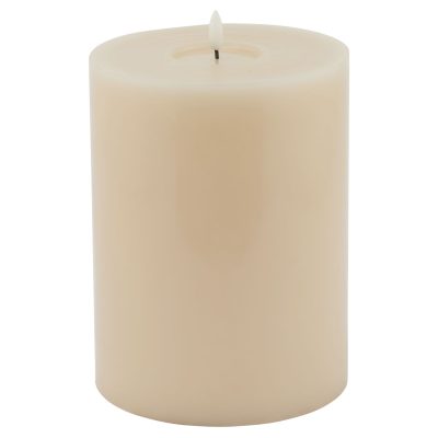 Luxe Collection Melt Effect 6×8 Taupe LED Wax Candle