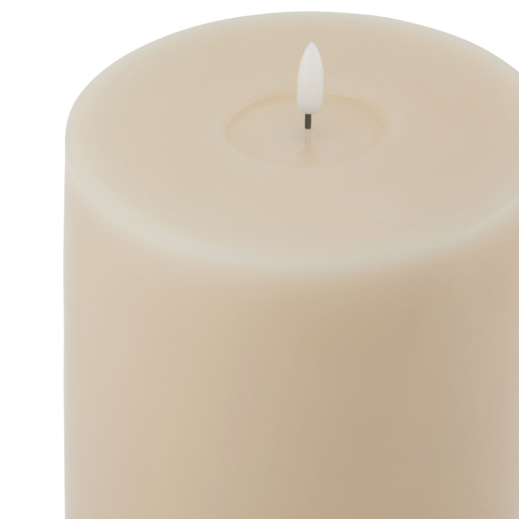 Luxe Collection Melt Effect 6×12 Taupe LED Wax Candle 2 Luxe Collection Melt Effect 6x12 Taupe LED Wax Candle - Image 2