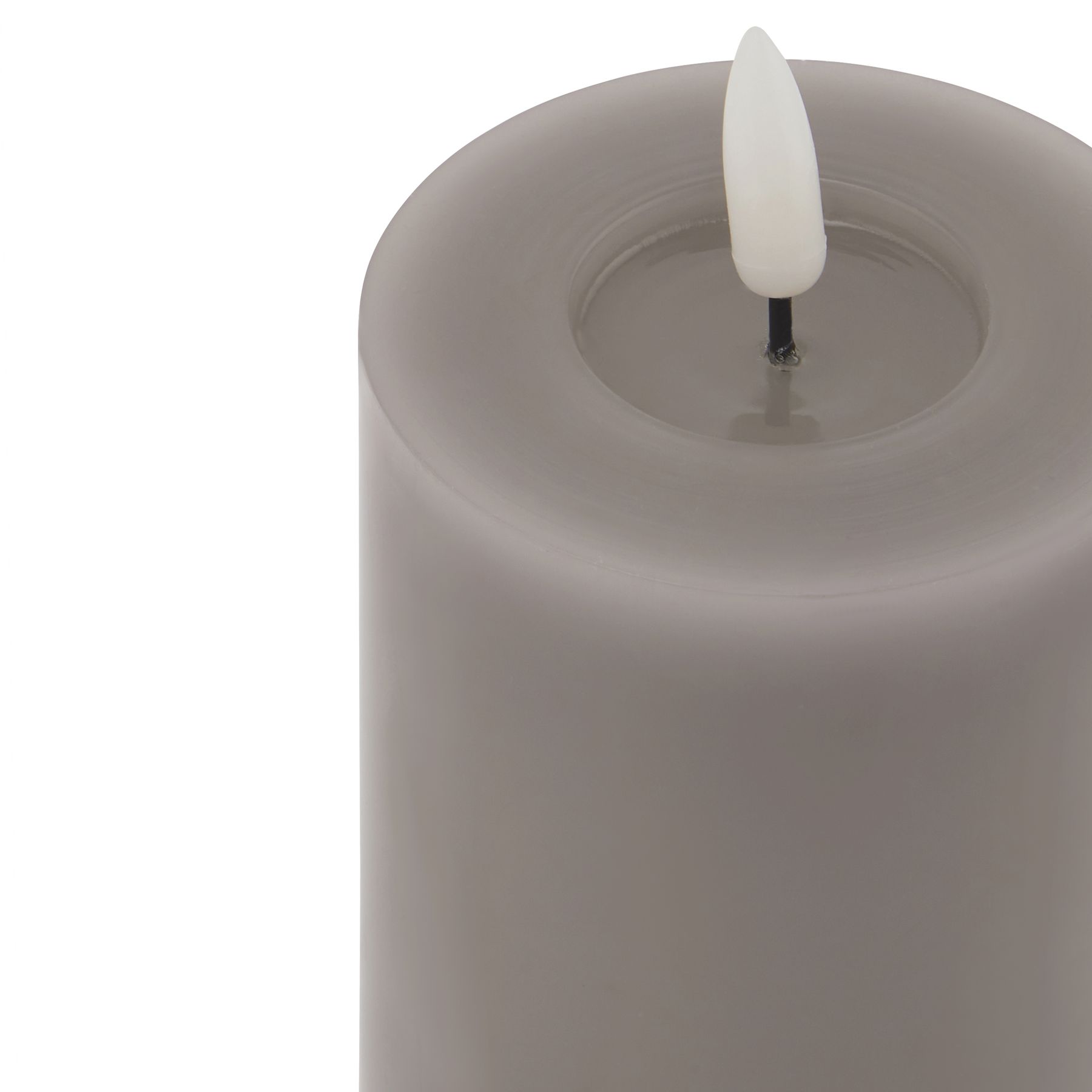 Luxe Collection Melt Effect 3×4 Grey LED Wax Candle 2 Luxe Collection Melt Effect 3x4 Grey LED Wax Candle - Image 2