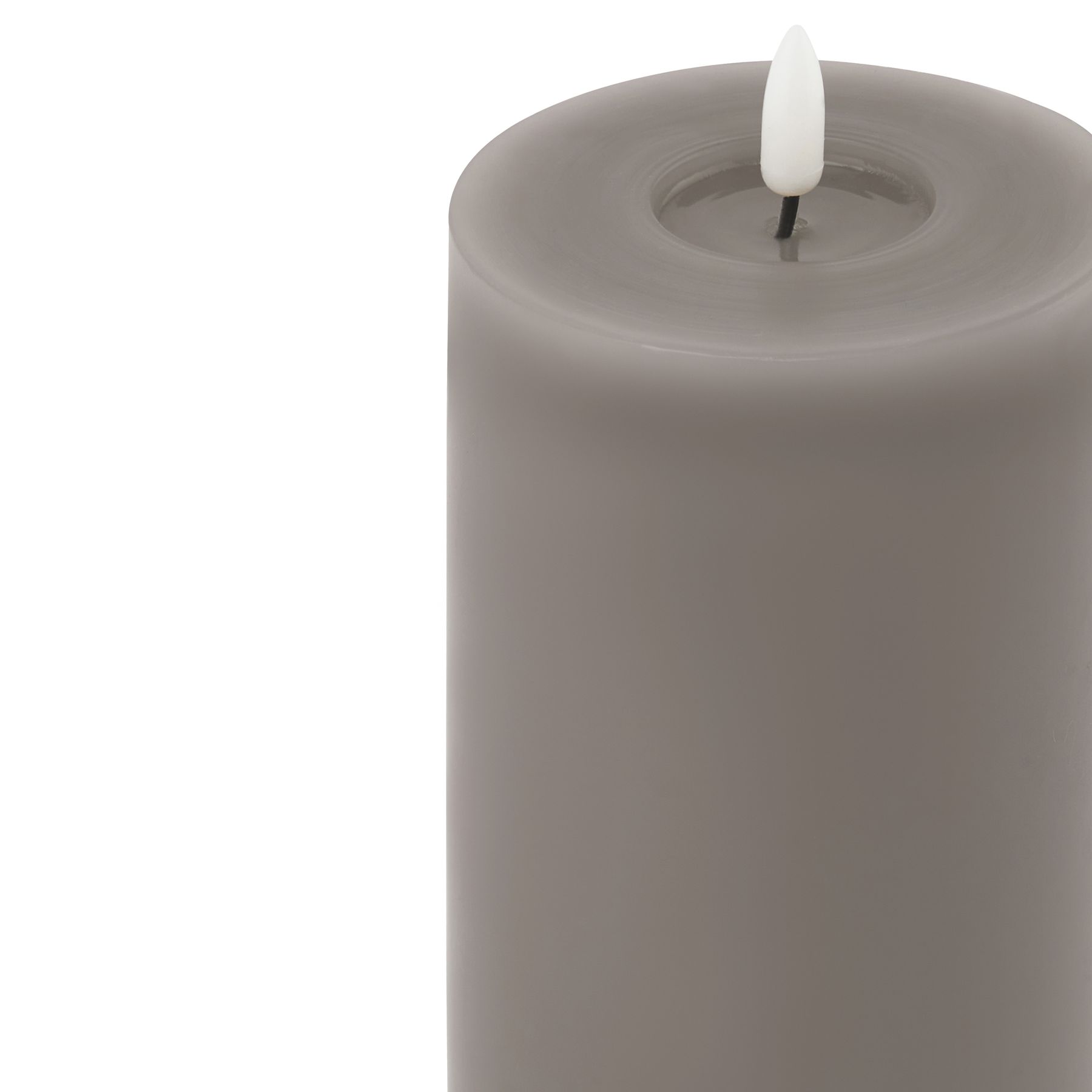 Luxe Collection Melt Effect 3.5×9 Grey LED Wax Candle 2 Luxe Collection Melt Effect 3.5x9 Grey LED Wax Candle - Image 2