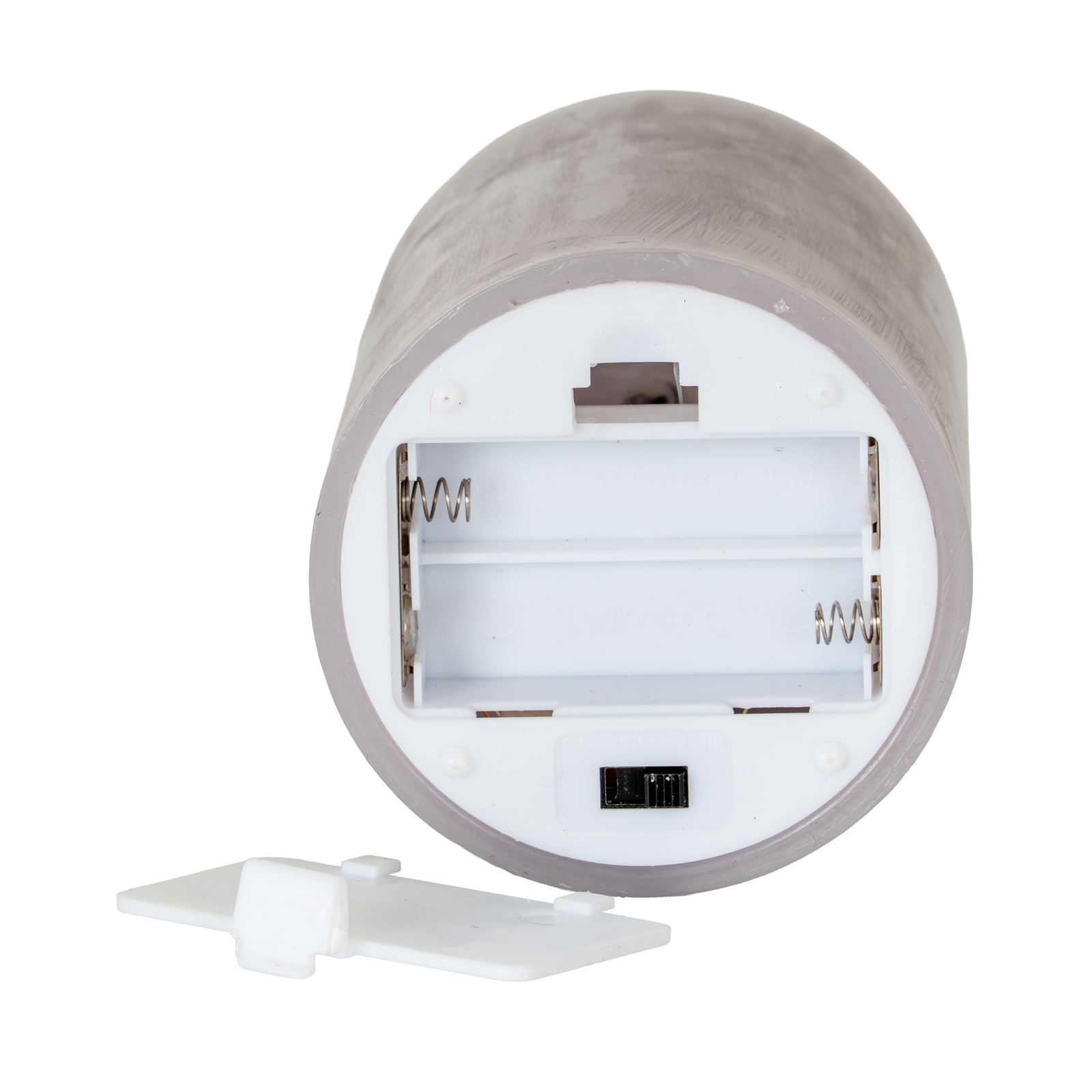 Luxe Collection Melt Effect 3.5×9 Grey LED Wax Candle 3 Luxe Collection Melt Effect 3.5x9 Grey LED Wax Candle - Image 3