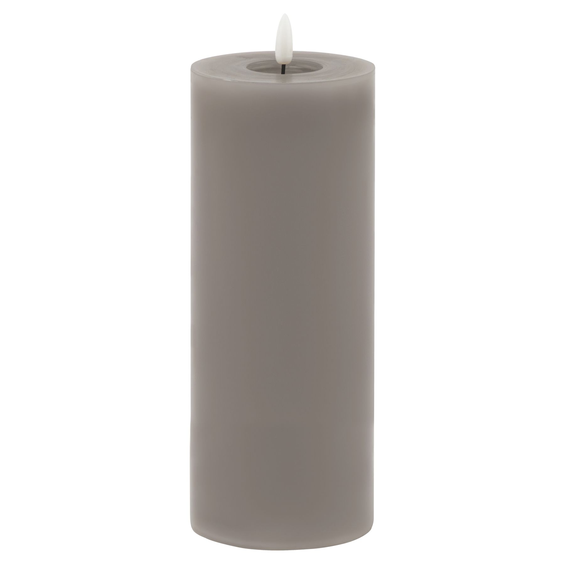 Luxe Collection Melt Effect 3.5×9 Grey LED Wax Candle Luxe Collection Melt Effect 3.5x9 Grey LED Wax Candle
