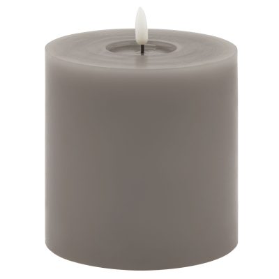Luxe Collection Melt Effect 5×5 Grey LED Wax Candle