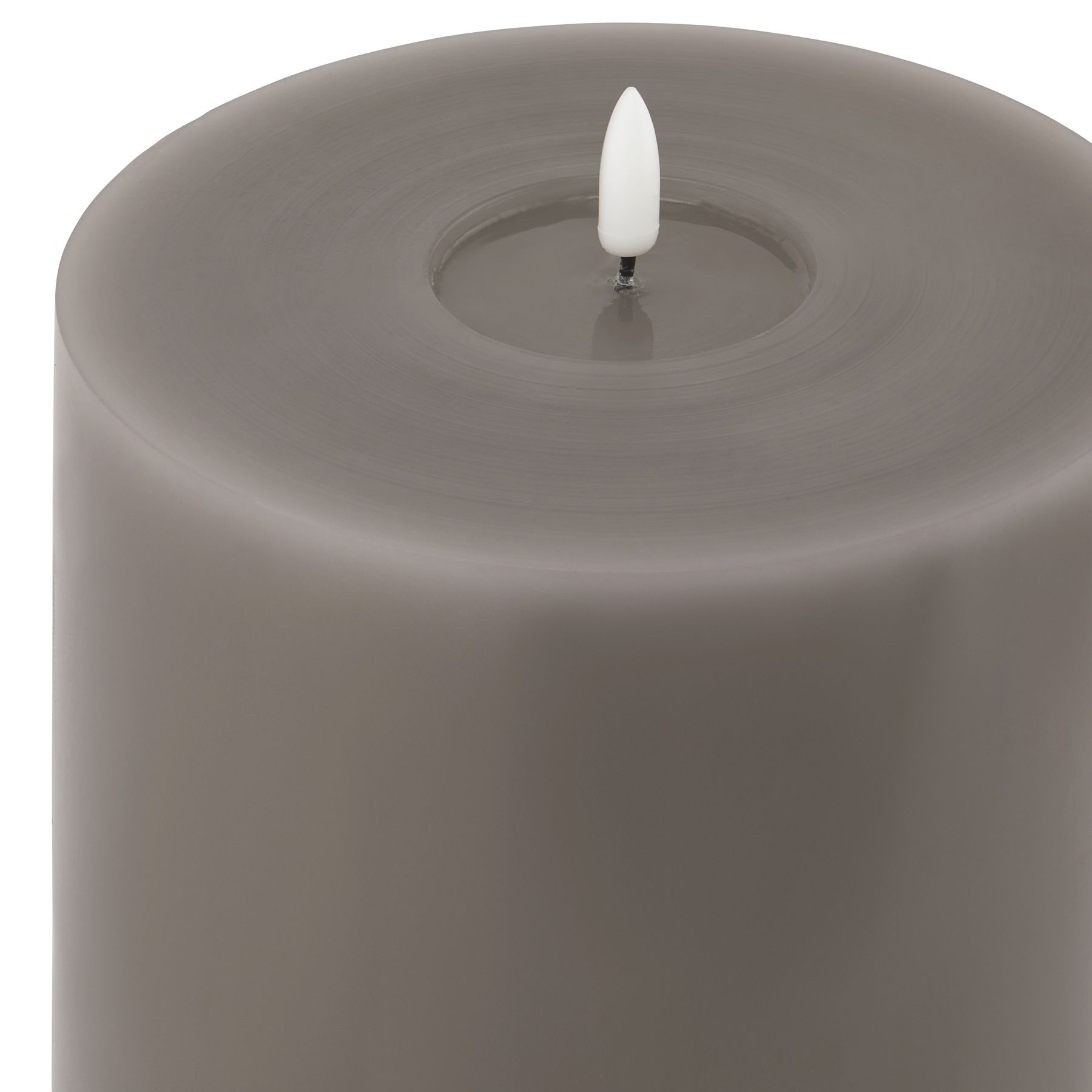 Luxe Collection Melt Effect 6×12 Grey LED Wax Candle 2 Luxe Collection Melt Effect 6x12 Grey LED Wax Candle - Image 2