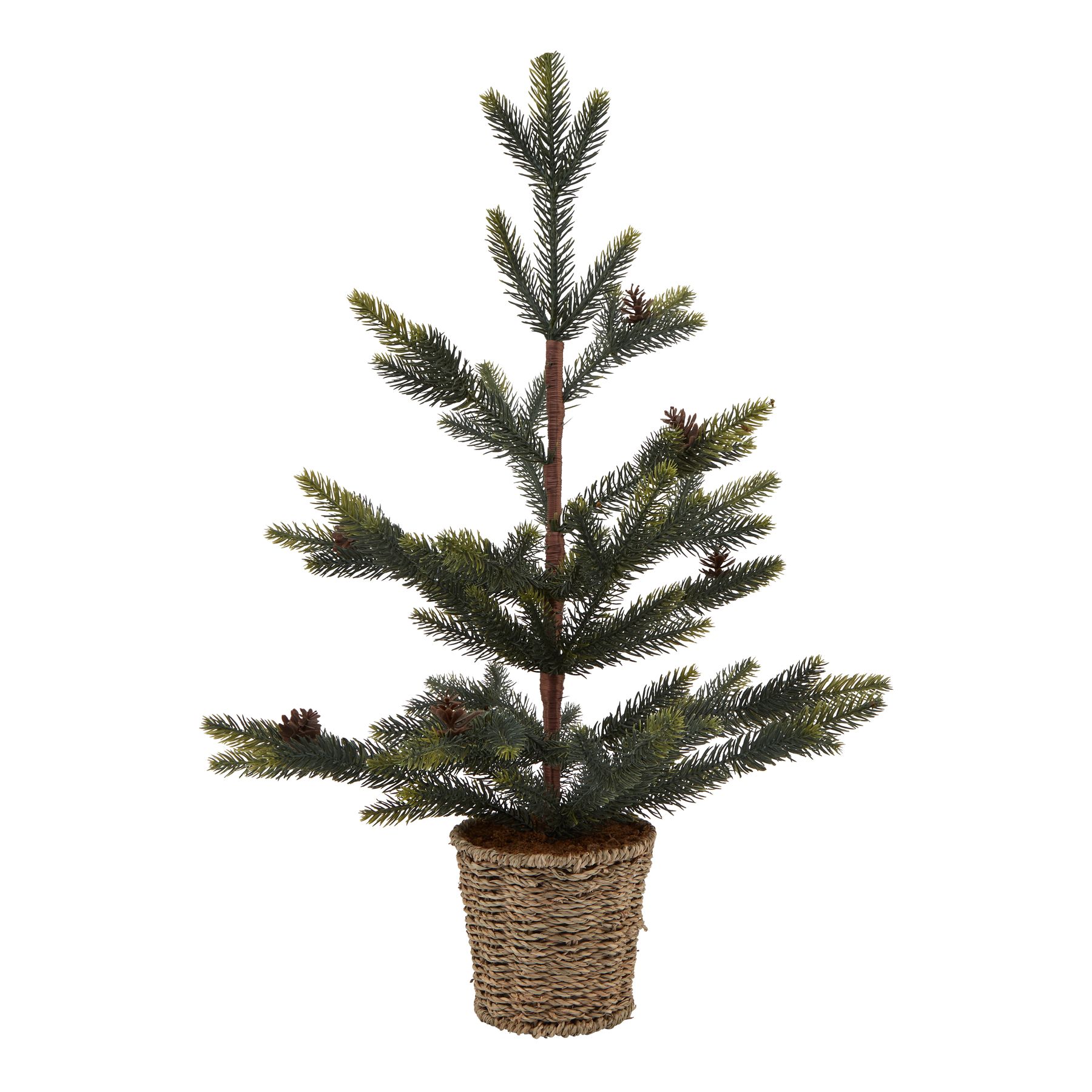 Medium Spruce Tree With Wicker Basket Medium Spruce Tree With Wicker Basket