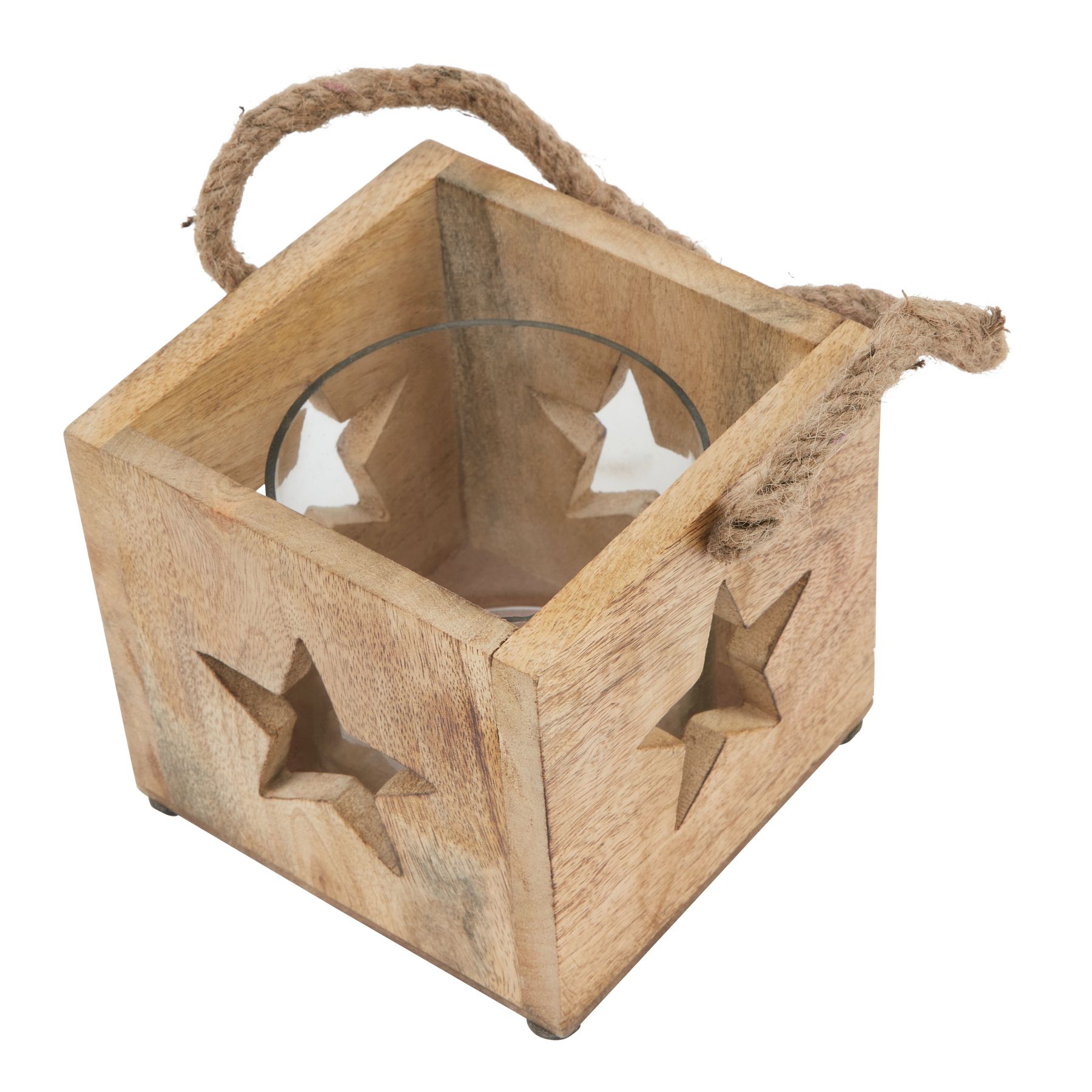 Natural Wooden Star Tealight Candle Holder 2 Natural Wooden Star Tealight Candle Holder - Image 2