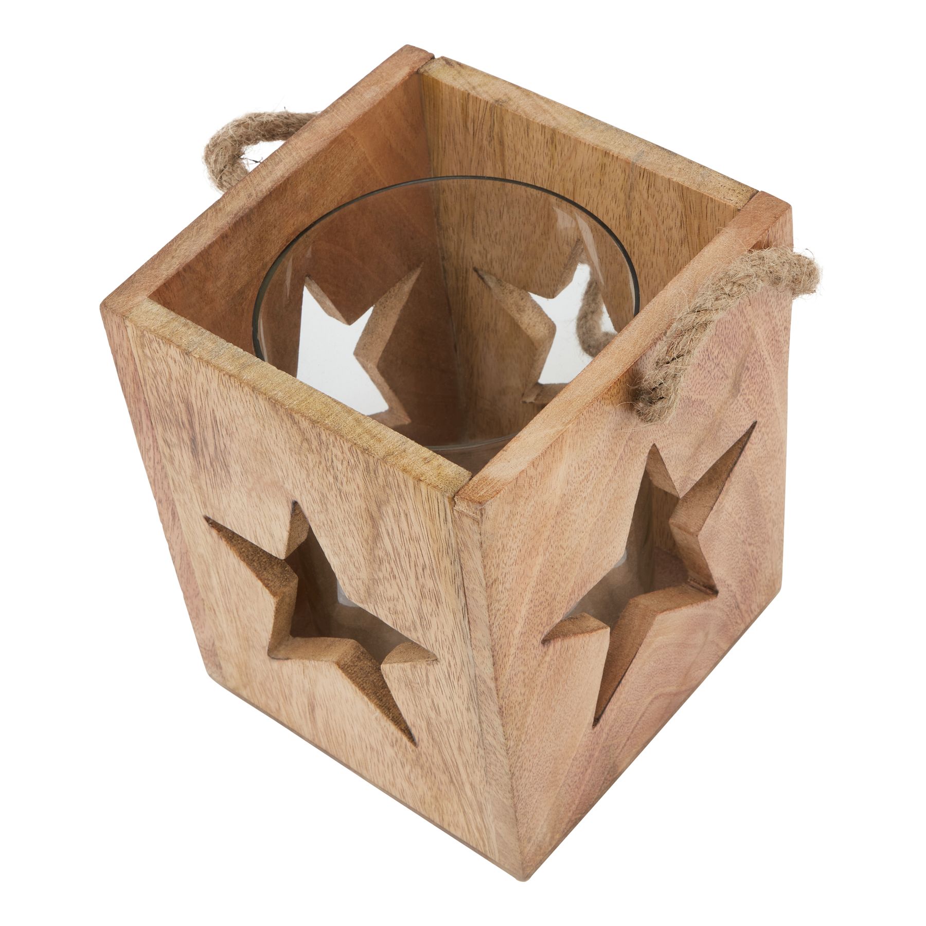Natural Wooden Large Star Tealight Candle Holder 2 Natural Wooden Large Star Tealight Candle Holder - Image 2