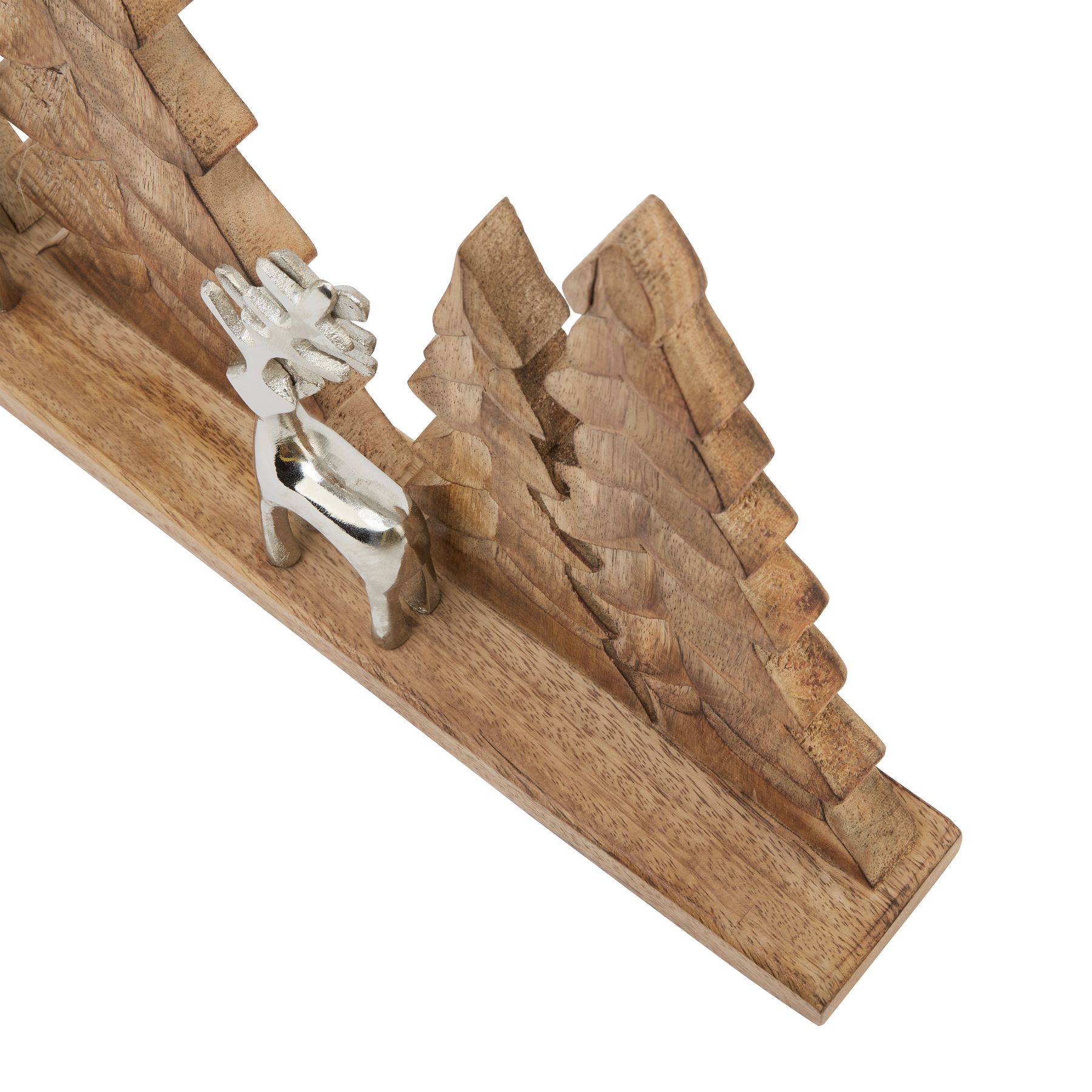 Wood And Metal Tree And Reindeer Decoration 2 Wood And Metal Tree And Reindeer Decoration - Image 2