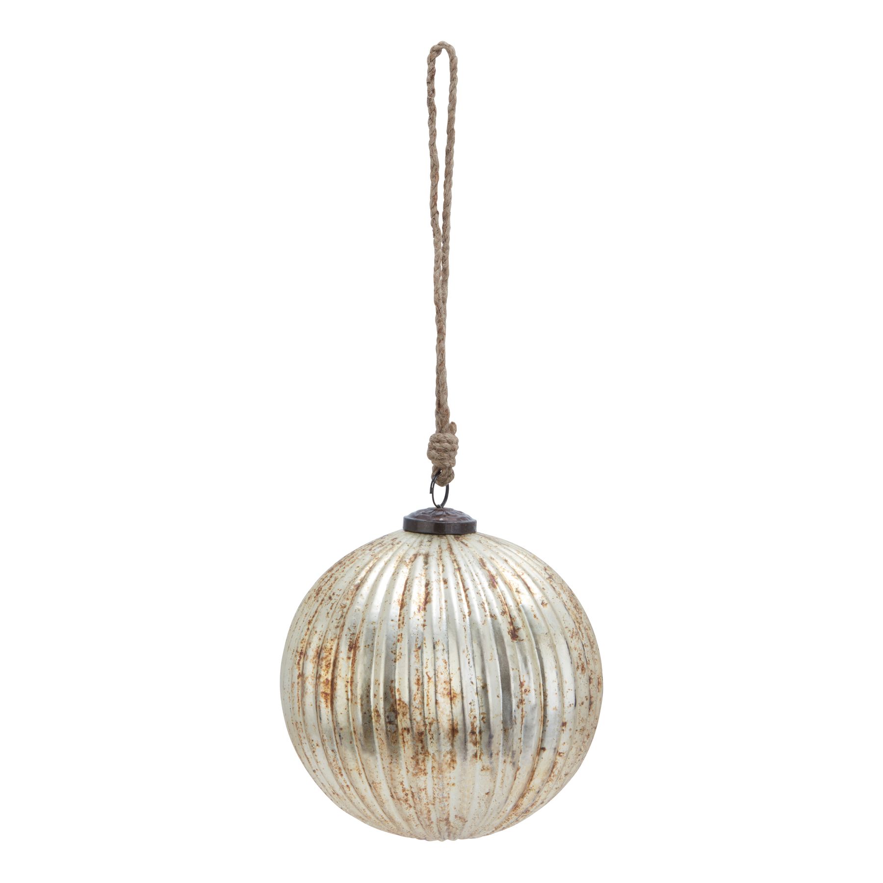 Burnished Glass Fluted Bauble Burnished Glass Fluted Bauble