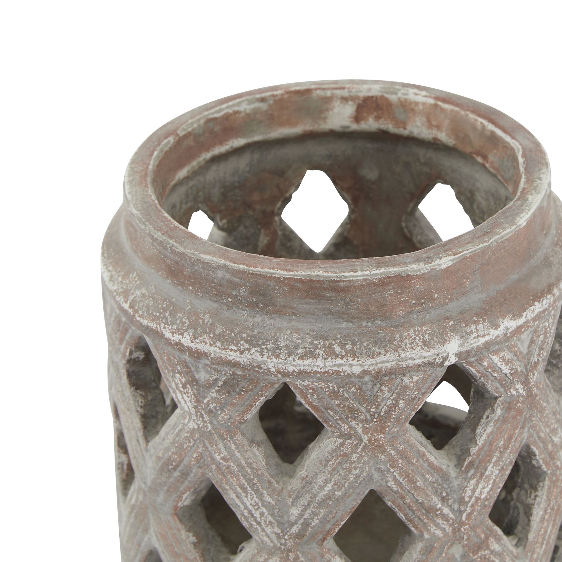 Siena Brown Lattice Lantern 2 Siena Brown Lattice Lantern - Image 2
