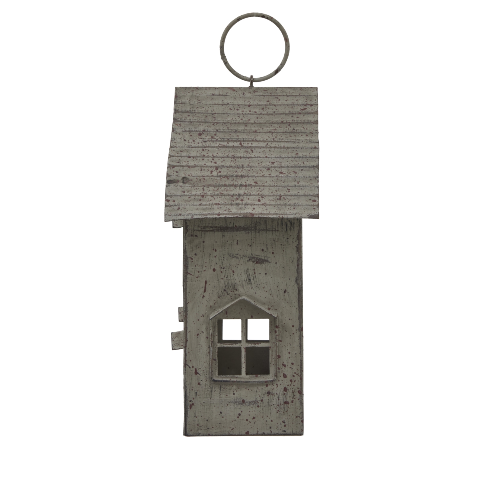 Rustic Metal Hanging House Tealight With Glass Votive 3 Rustic Metal Hanging House Tealight With Glass Votive - Image 3