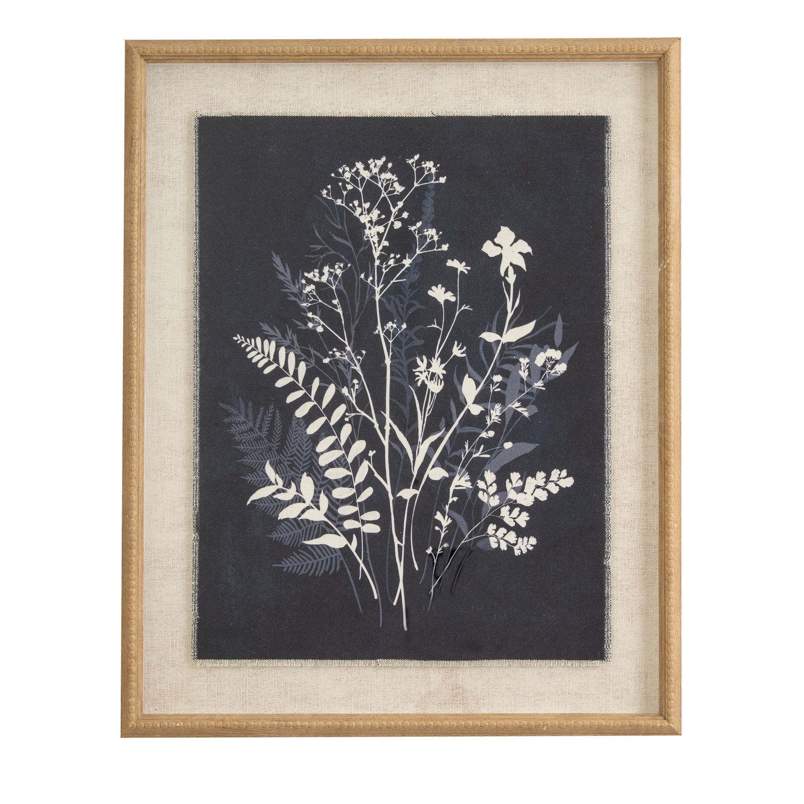 Flora & Fauna Collection Grove On Linen In Beaded Frame Flora & Fauna Collection Grove On Linen In Beaded Frame