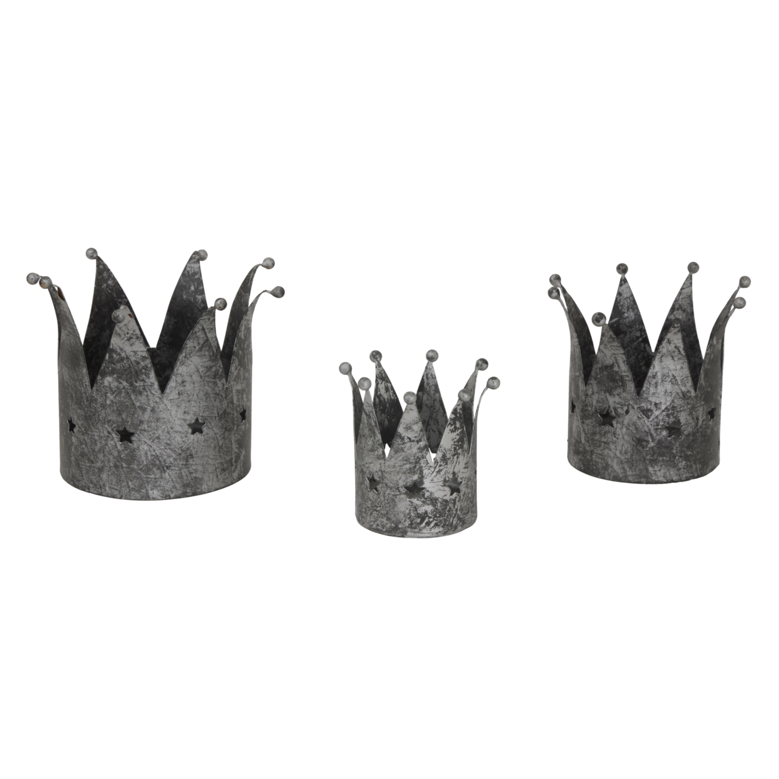 Antique Silver Crown Candle Holder 3 Antique Silver Crown Candle Holder - Image 3