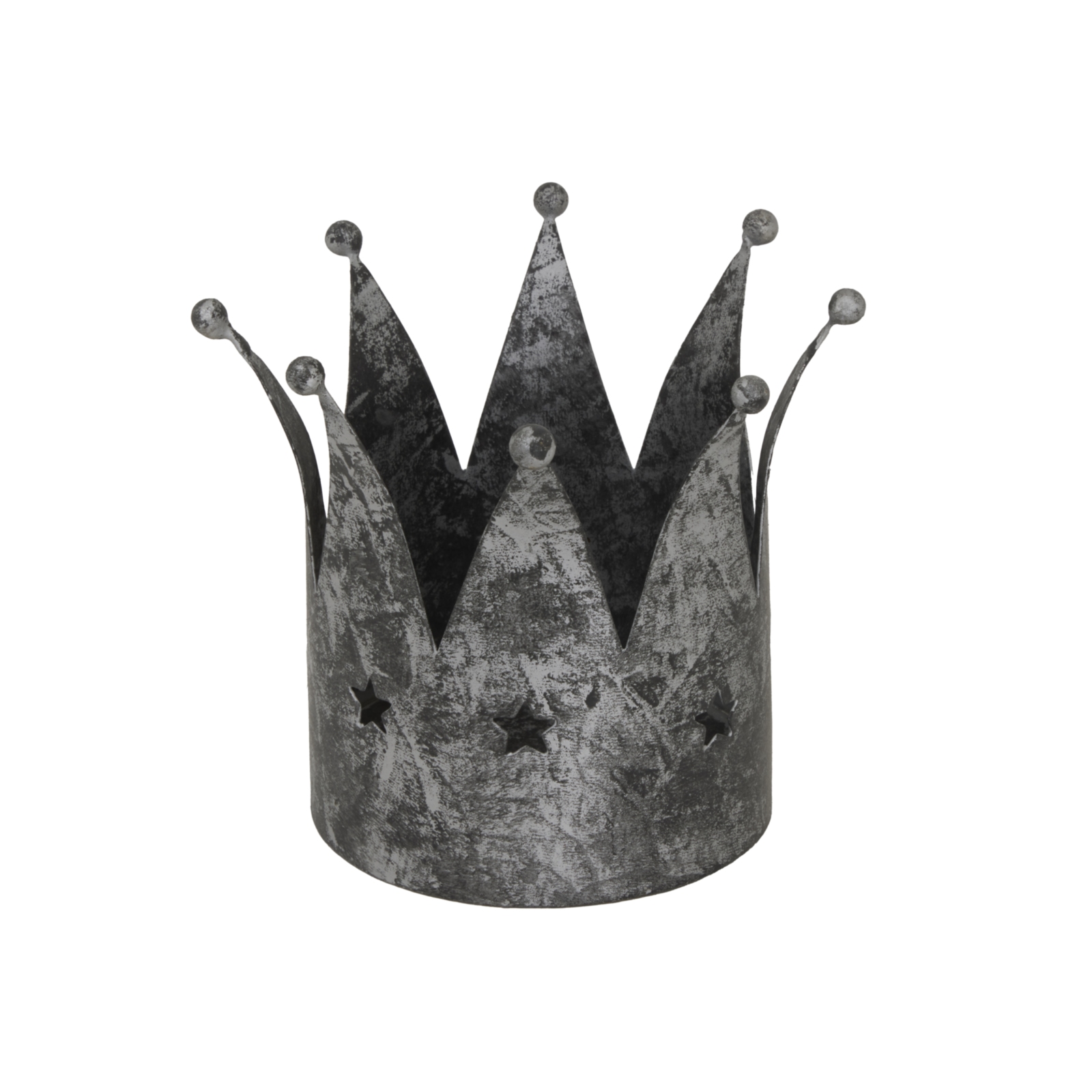 Antique Silver Crown Candle Holder Antique Silver Crown Candle Holder