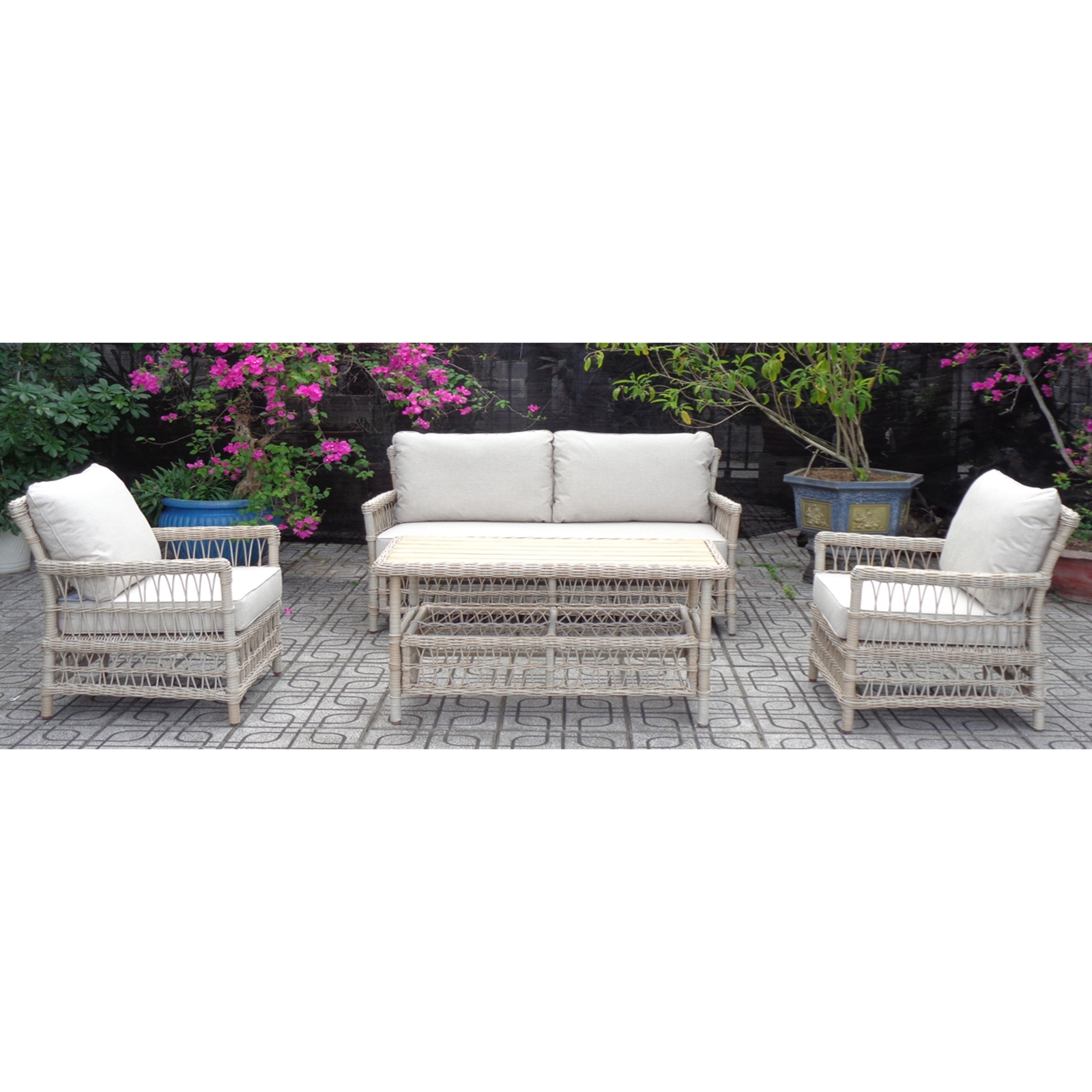Provence Collection Outdoor 4 Seater Lounge Set Provence Collection Outdoor 4 Seater Lounge Set