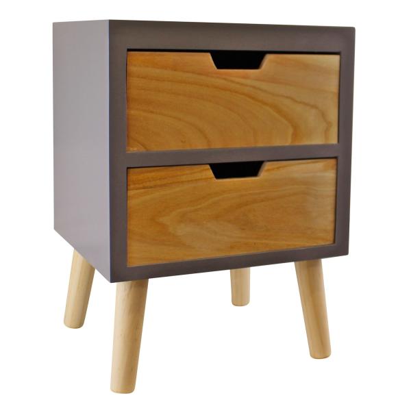 2 Drawer Chest In Grey Finish With Natural Drawers & Removable Legs 2 Drawer Chest In Grey Finish With Natural Drawers & Removable Legs page 3314.jpg