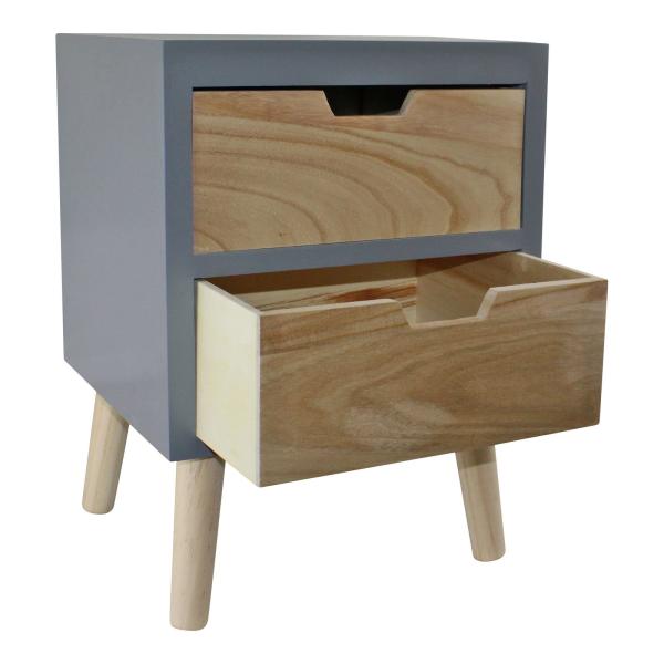 2 Drawer Chest In Grey Finish With Natural Drawers & Removable Legs 4 2 Drawer Chest In Grey Finish With Natural Drawers & Removable Legs page 3317.jpg