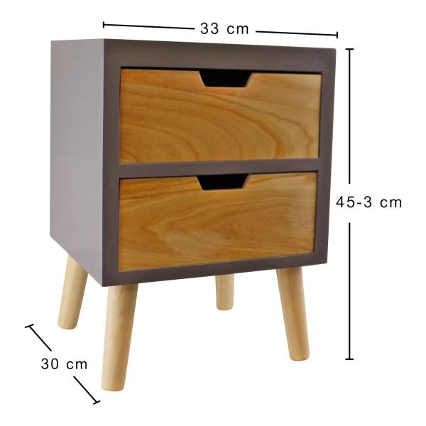 2 Drawer Chest In Grey Finish With Natural Drawers & Removable Legs 5 2 Drawer Chest In Grey Finish With Natural Drawers & Removable Legs page 3318.jpg