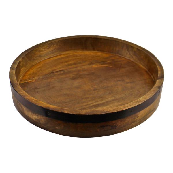 Mango Wood Circular Serving Tray, 38cm Mango Wood Circular Serving Tray, 38cm page 3675.jpg